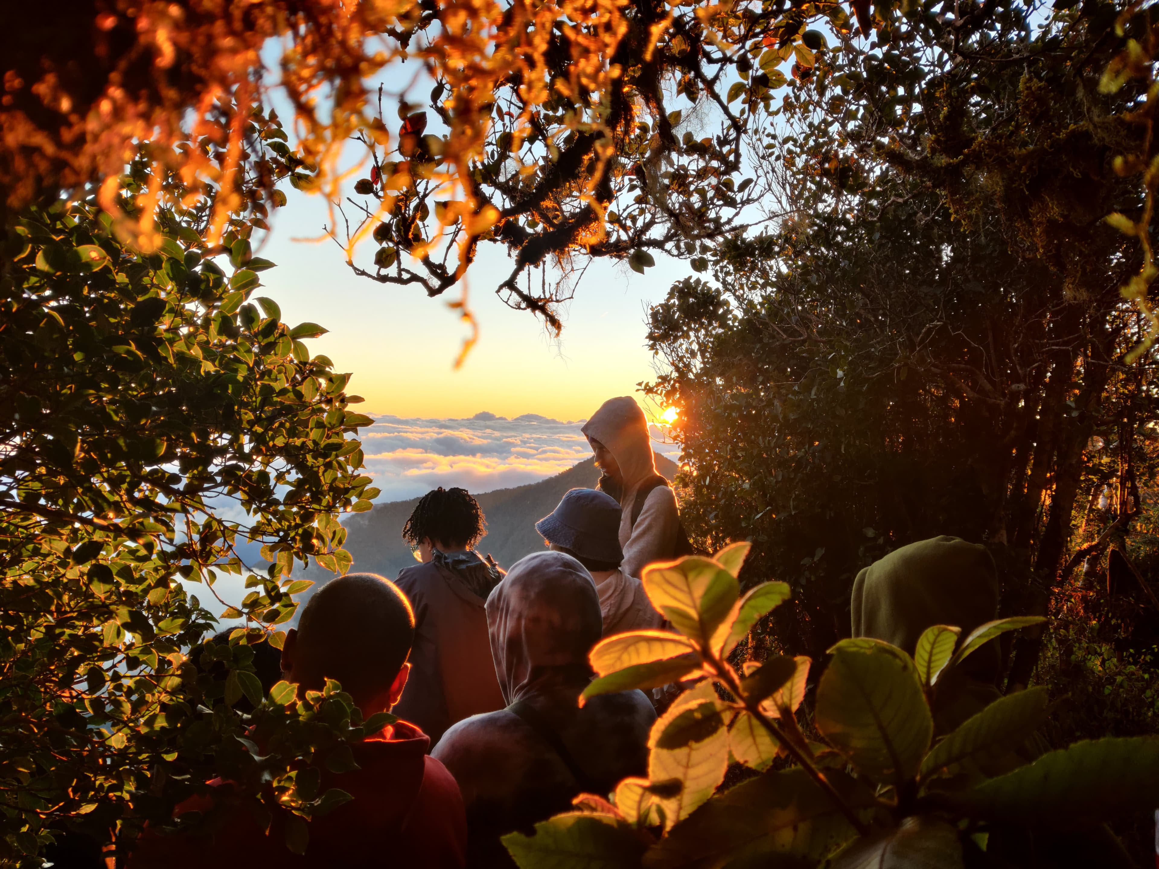 A stunning mountain landscape at sunrise